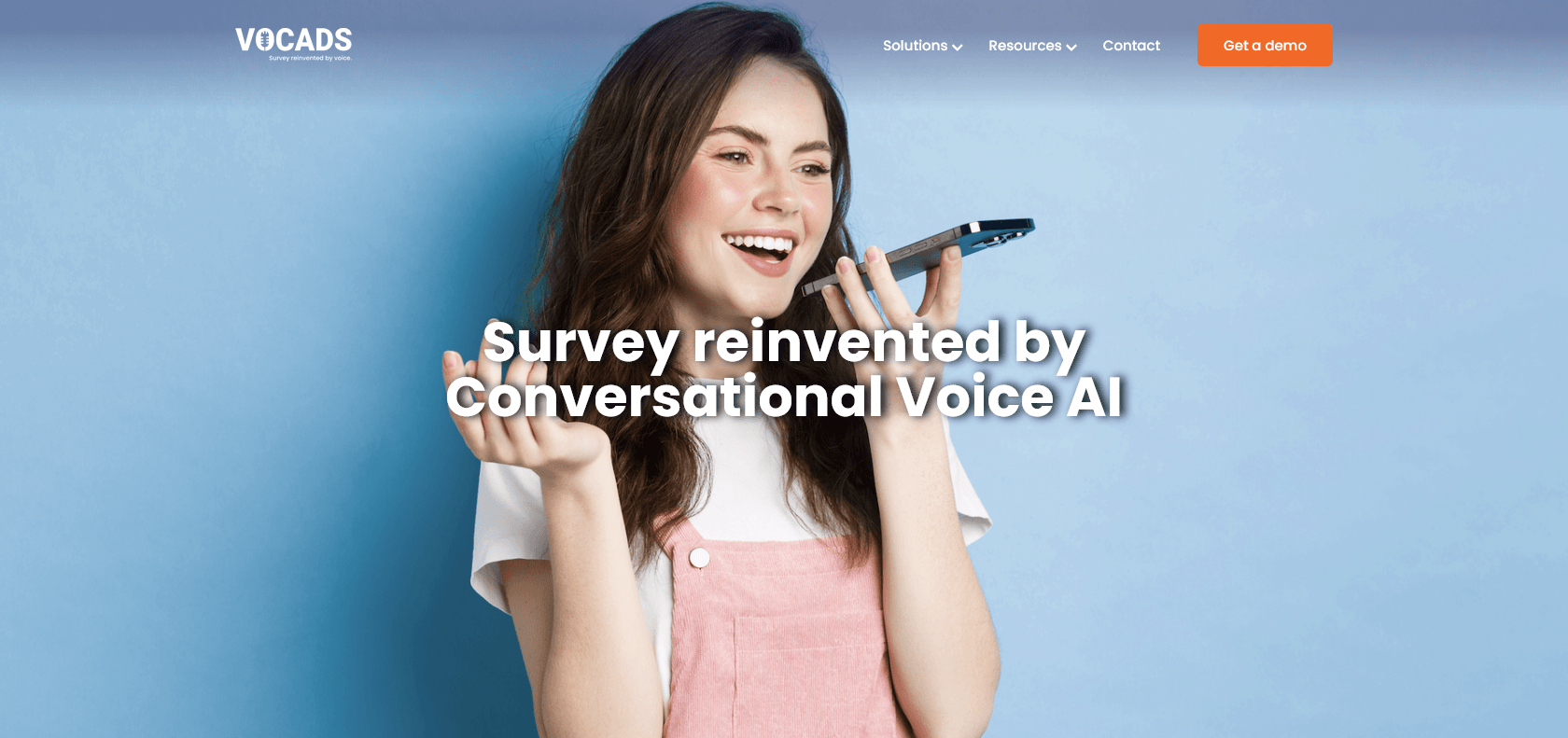 Screenshot of Vocads Survey Website