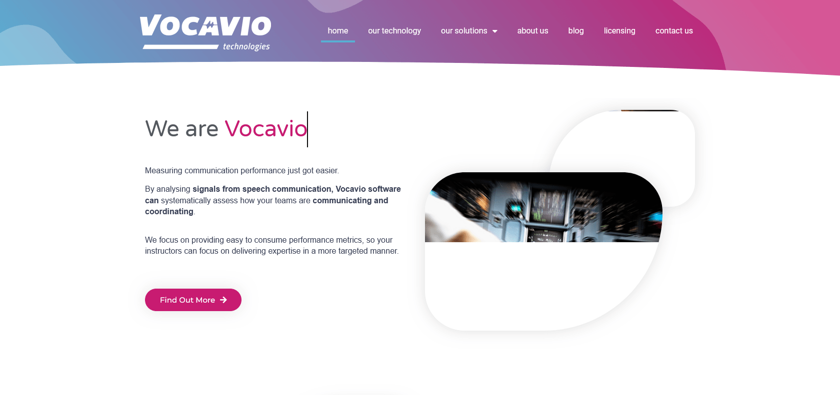 Screenshot of Vocavio Website