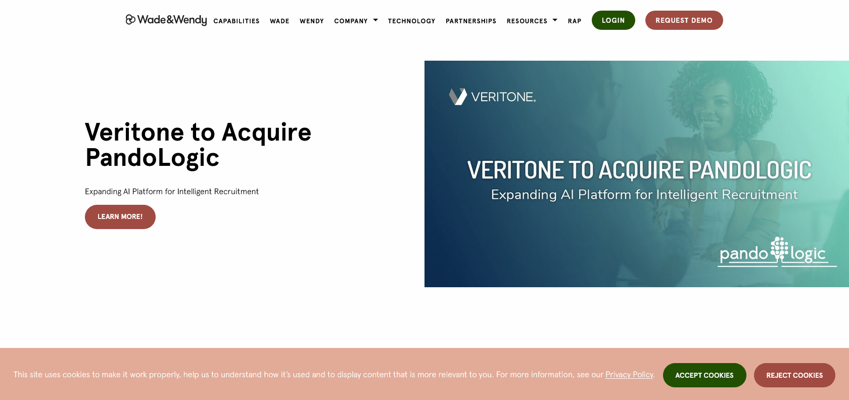 Screenshot of Wendy Website
