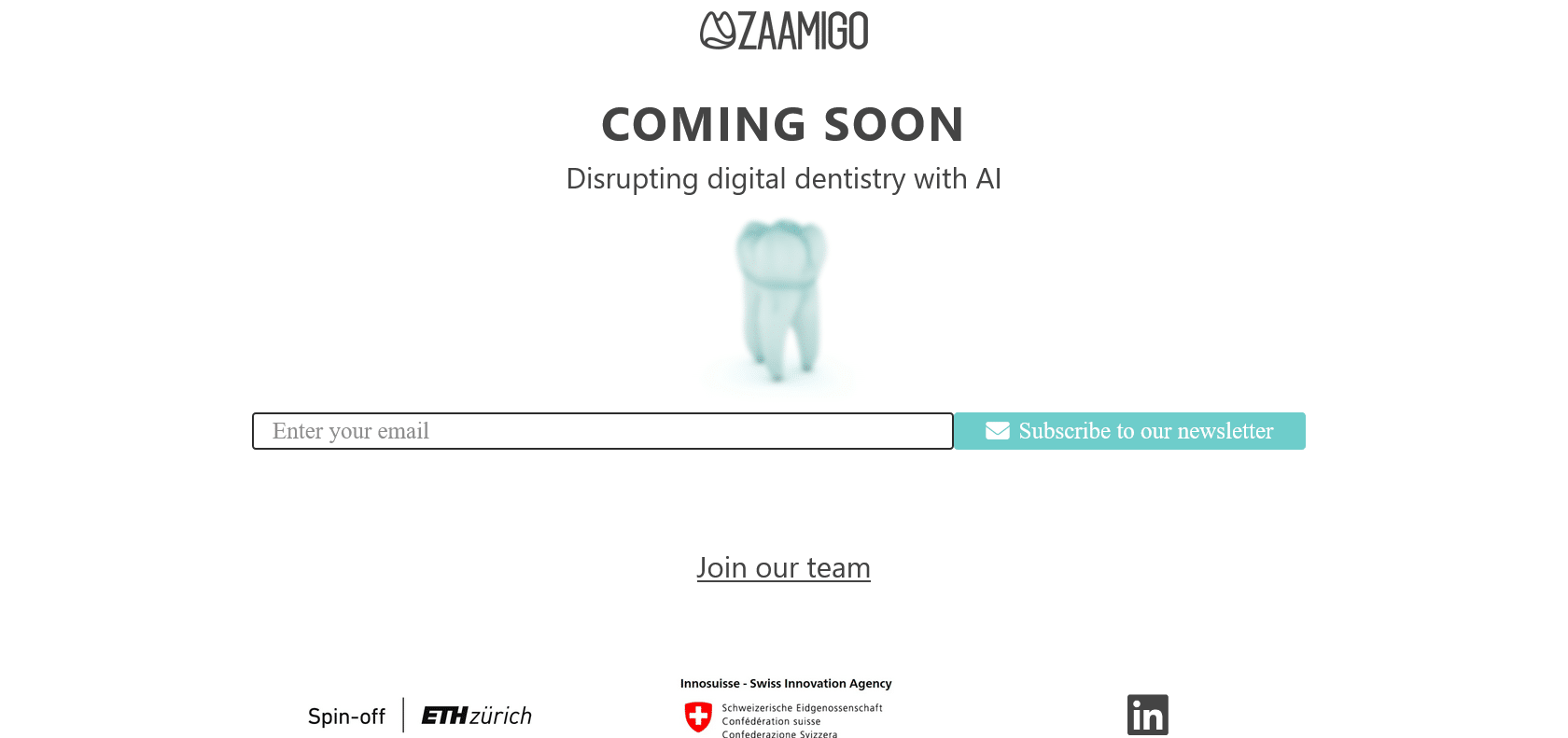 Screenshot of Zaamigo's Dental Camera Website