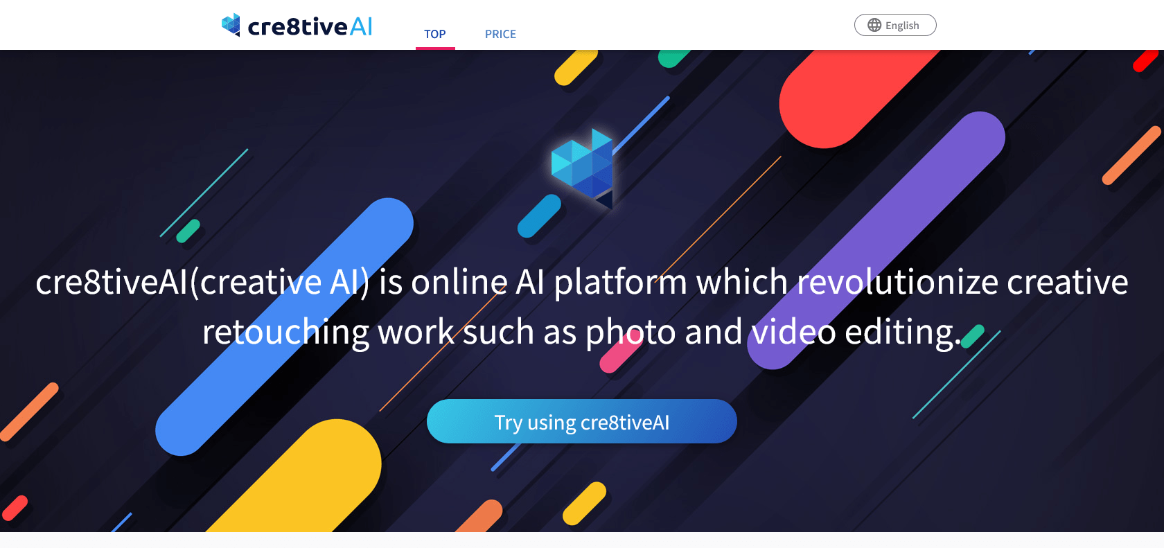 Screenshot of cre8tiveAI Website